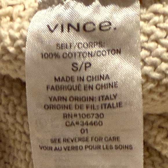 Vince Lattice Stitch Crewneck Sweater Knitwear Coastal, size Small - Picture 10 of 13